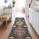 Dalyn Silk Road SR7 Black Rug shown in a room