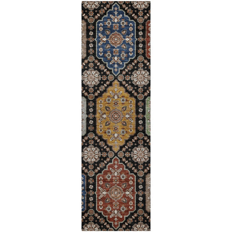Dalyn Silk Road SR7 Black Rug runner rug