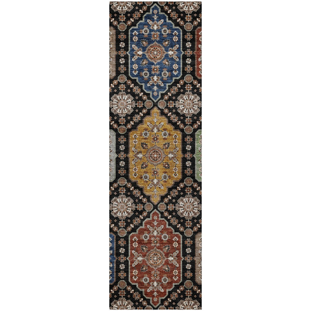 Dalyn Silk Road SR7 Black Rug runner rug