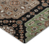 Dalyn Silk Road SR7 Black Rug corner detail