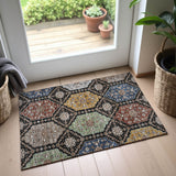 Dalyn Silk Road SR7 Black Rug shown in a room
