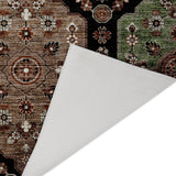 Dalyn Silk Road SR7 Black Rug backing detail