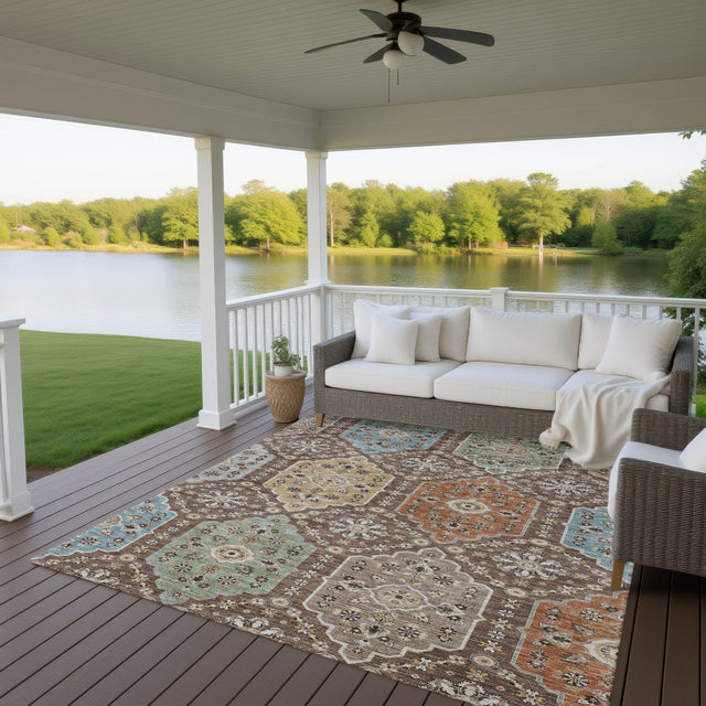 Dalyn Silk Road SR7 Chocolate Rug outdoor lifestyle image