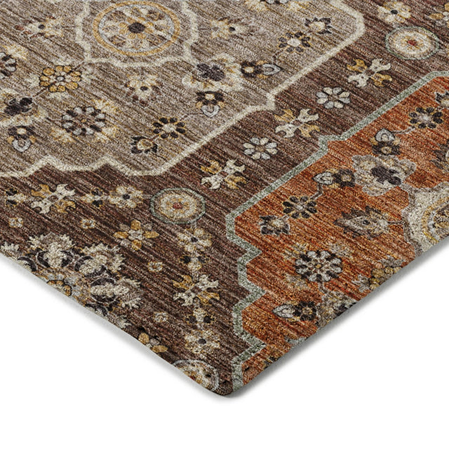Dalyn Silk Road SR7 Chocolate Rug corner detail