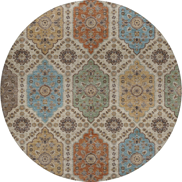 Dalyn Silk Road SR7 Linen Rug round rug
