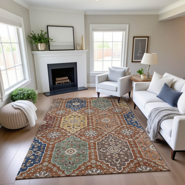 Dalyn Silk Road SR7 Paprika Rug shown in a room