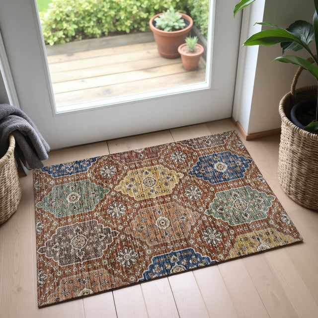 Dalyn Silk Road SR7 Paprika Rug shown in a room