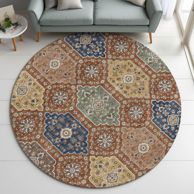 Dalyn Silk Road SR7 Paprika Rug shown in a room