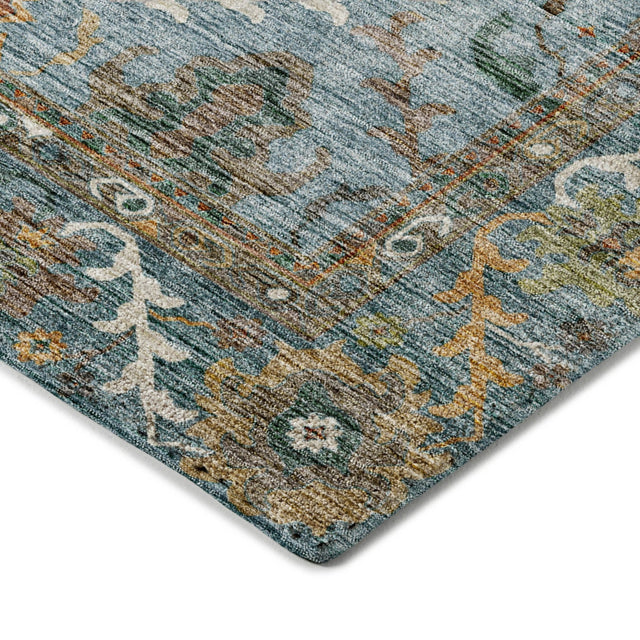 Dalyn Silk Road SR8 Aqua Rug corner detail