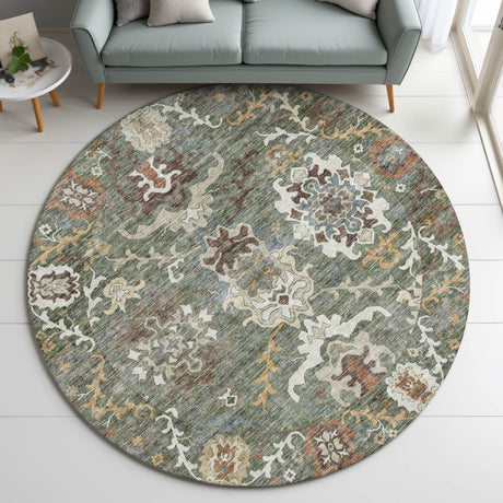 Dalyn Silk Road SR8 Basil Rug shown in a room