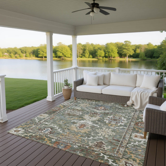 Dalyn Silk Road SR8 Basil Rug outdoor lifestyle image