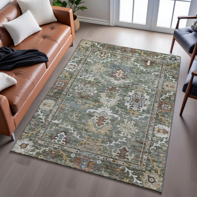 Dalyn Silk Road SR8 Basil Rug shown in a room