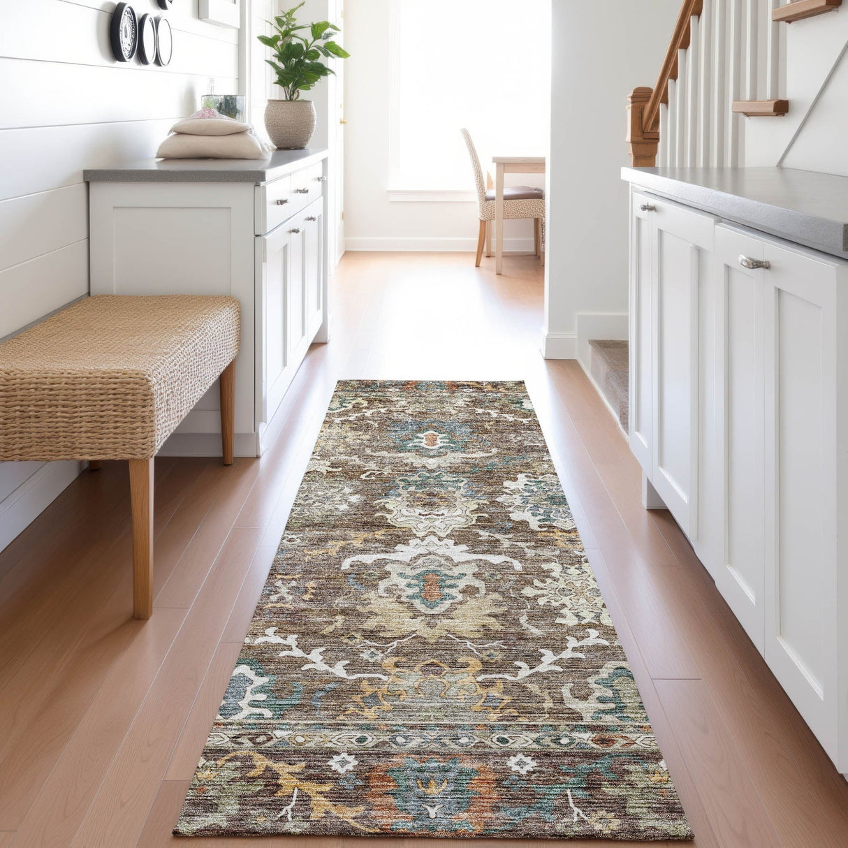 Dalyn Silk Road SR8 Chocolate Rug shown in a room