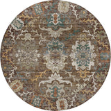 Dalyn Silk Road SR8 Chocolate Rug round rug