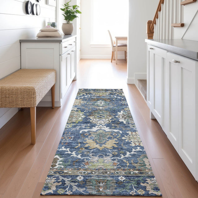 Dalyn Silk Road SR8 Navy Rug shown in a room
