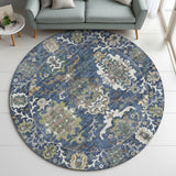 Dalyn Silk Road SR8 Navy Rug shown in a room