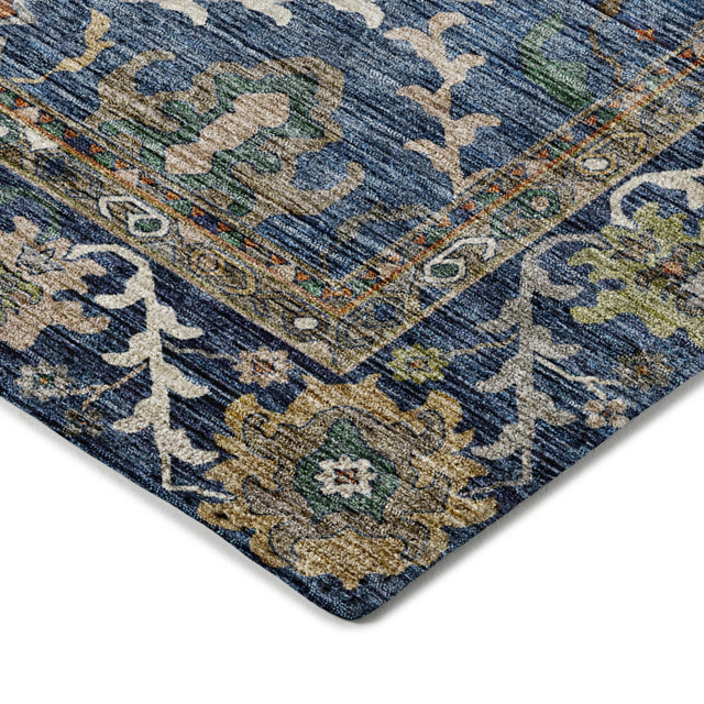 Dalyn Silk Road SR8 Navy Rug corner detail