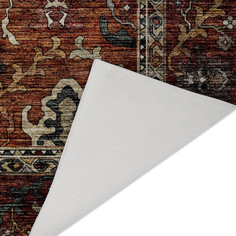 Dalyn Silk Road SR8 Paprika Rug backing detail