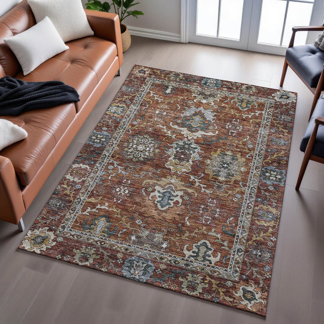 Dalyn Silk Road SR8 Paprika Rug shown in a room