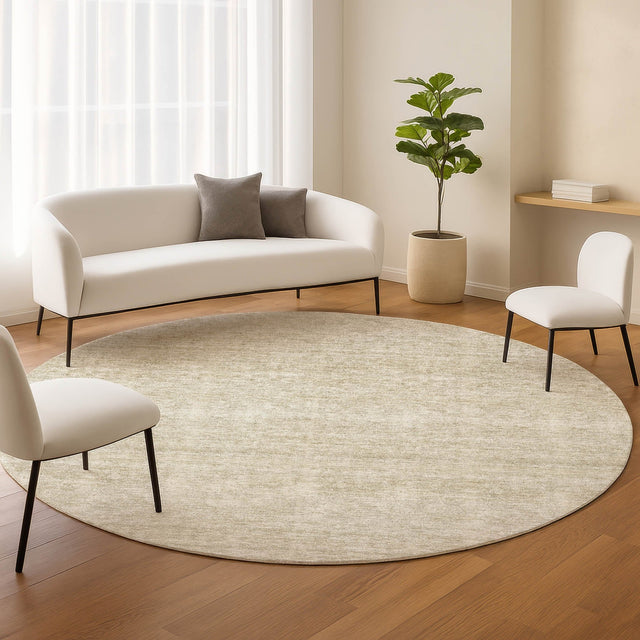 Dalyn Soft Essentials SE1 Beige Rug shown in a room