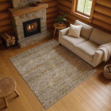 Dalyn Soft Essentials SE1 Brown Rug shown in a room