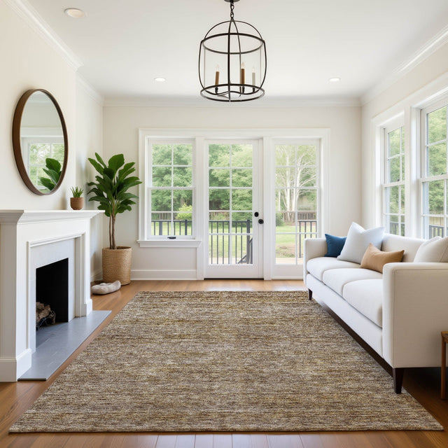 Dalyn Soft Essentials SE1 Brown Rug shown in a room