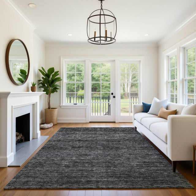 Dalyn Soft Essentials SE1 Charcoal Rug shown in a room