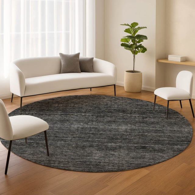 Dalyn Soft Essentials SE1 Charcoal Rug shown in a room