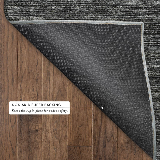 Dalyn Soft Essentials SE1 Charcoal Rug backing detail