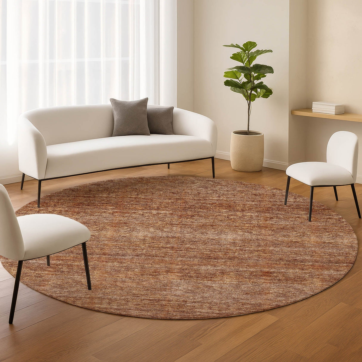 Dalyn Soft Essentials SE1 Copper Rug shown in a room