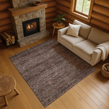 Dalyn Soft Essentials SE1 Fudge Rug shown in a room