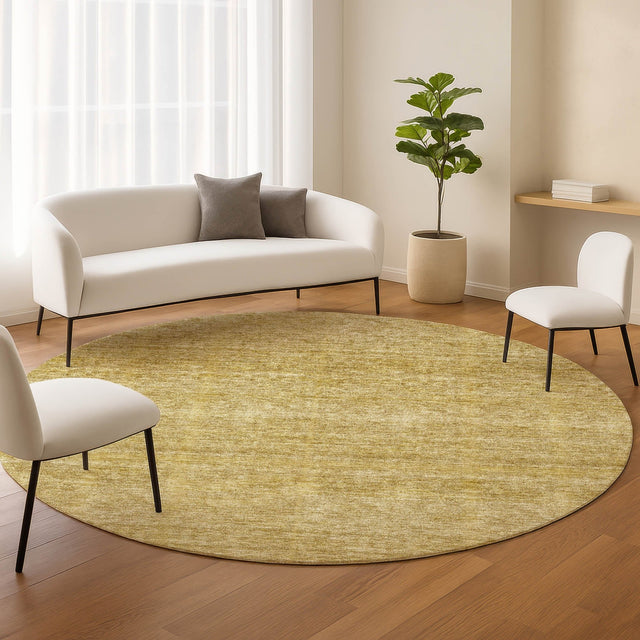 Dalyn Soft Essentials SE1 Gold Rug shown in a room