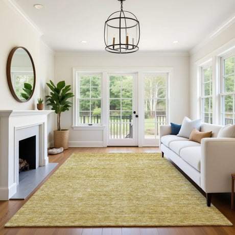 Dalyn Soft Essentials SE1 Gold Rug shown in a room