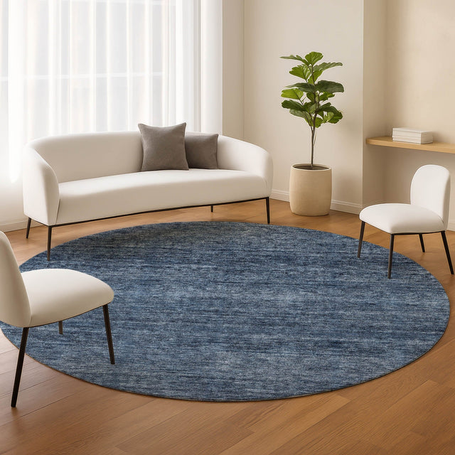 Dalyn Soft Essentials SE1 Navy Rug shown in a room