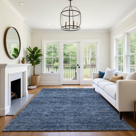 Dalyn Soft Essentials SE1 Navy Rug shown in a room