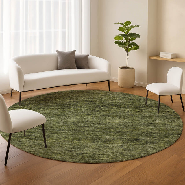 Dalyn Soft Essentials SE1 Olive Rug shown in a room