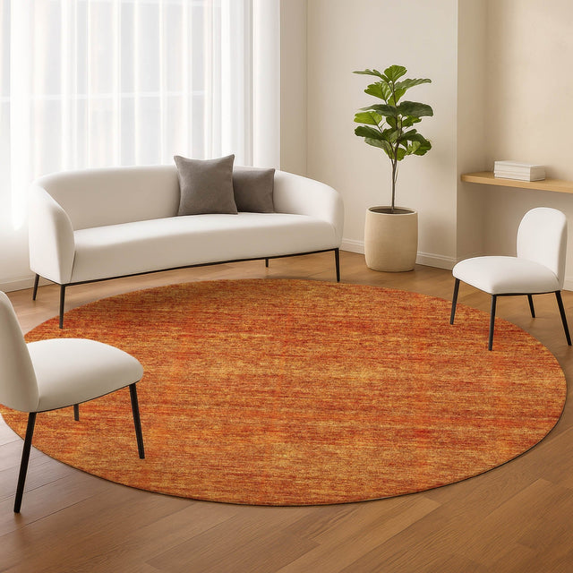 Dalyn Soft Essentials SE1 Orange Rug shown in a room