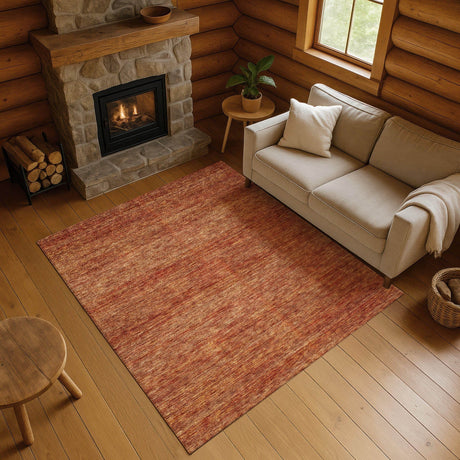 Dalyn Soft Essentials SE1 Paprika Rug shown in a room