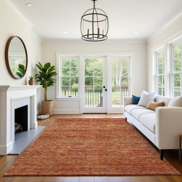 Dalyn Soft Essentials SE1 Paprika Rug shown in a room