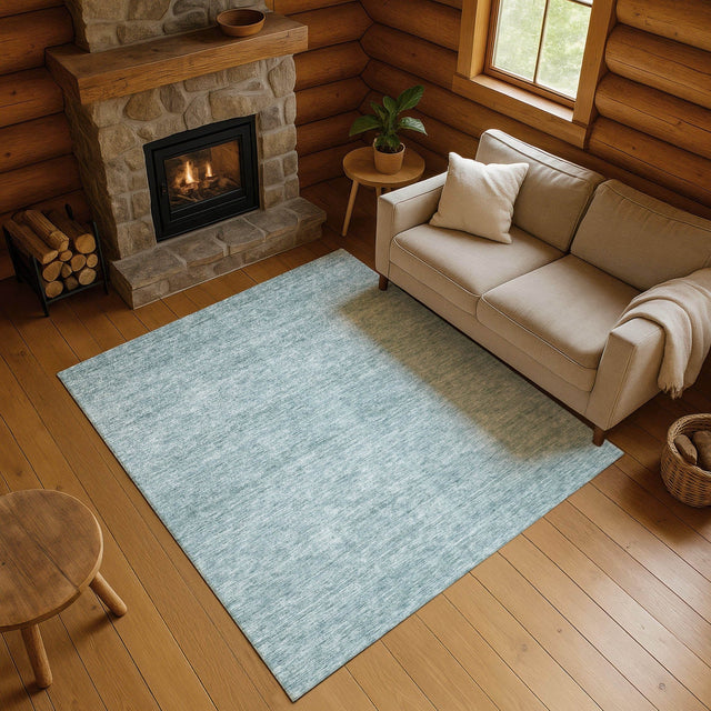 Dalyn Soft Essentials SE1 Sky Rug shown in a room