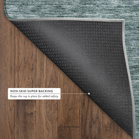 Dalyn Soft Essentials SE1 Teal Rug backing detail