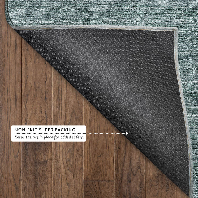 Dalyn Soft Essentials SE1 Teal Rug backing detail