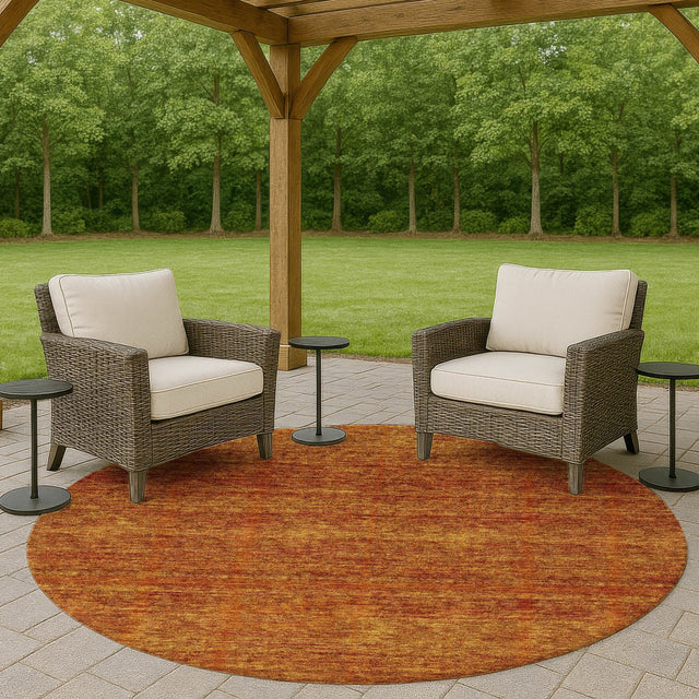 Dalyn Soft Essentials SE1 Terracotta Rug outdoor lifestyle image