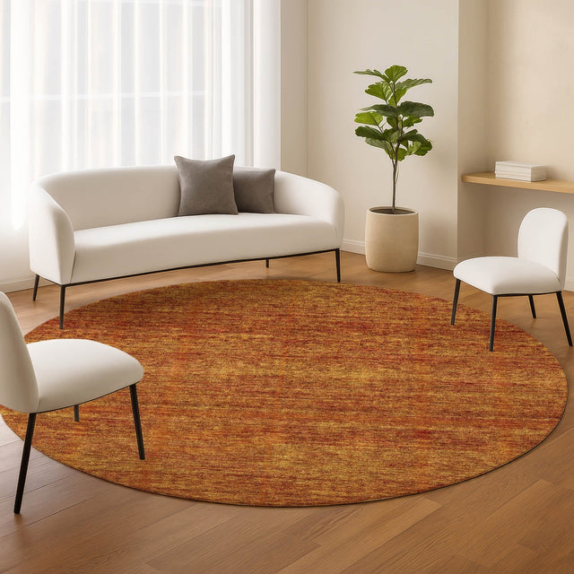 Dalyn Soft Essentials SE1 Terracotta Rug shown in a room
