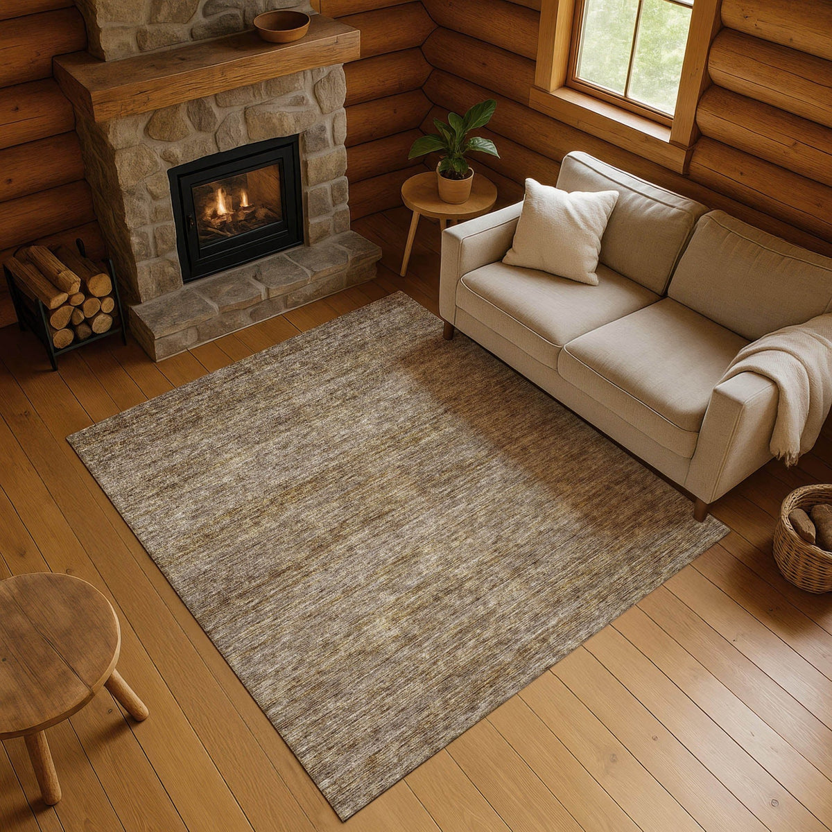 Dalyn Soft Essentials SE1 Transitional Machine Made Brown Rug