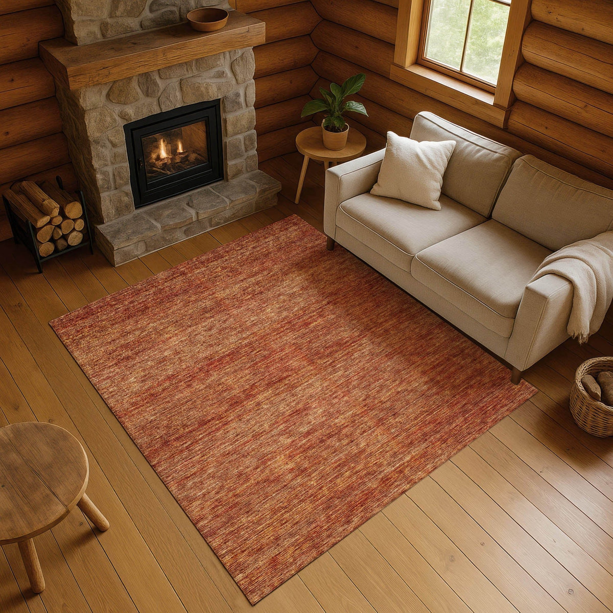 Dalyn Soft Essentials SE1 Transitional Machine Made Orange Rug