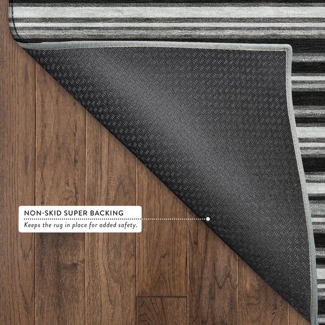 Dalyn Soft Essentials SE2 Black Rug backing detail