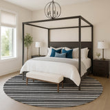 Dalyn Soft Essentials SE2 Black Rug shown in a room