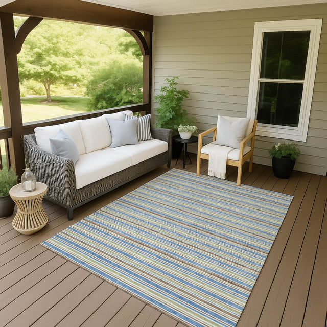 Dalyn Soft Essentials SE2 Blue Rug outdoor lifestyle image