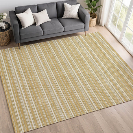 Dalyn Soft Essentials SE2 Gold Rug shown in a room